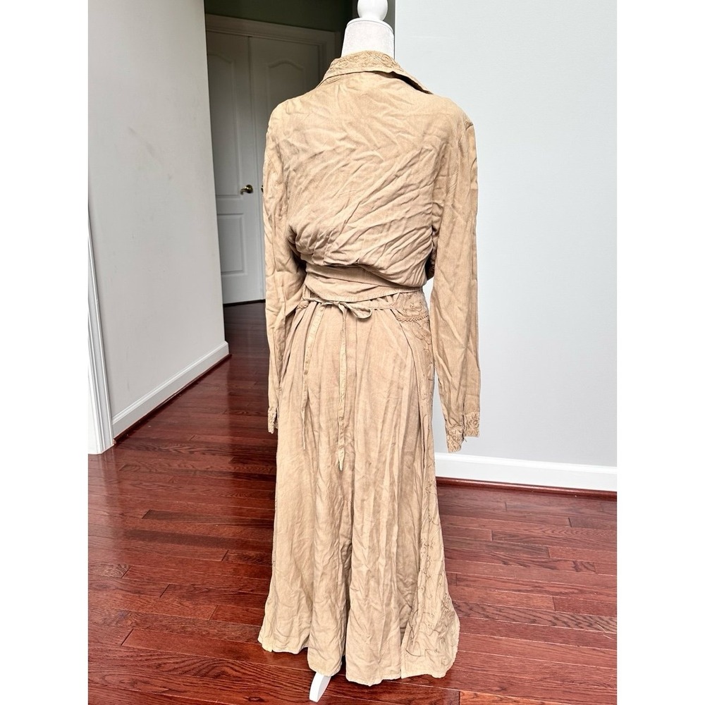 Vintage Embroidered Unique Pattern 2 Piece Sun Dress & Long Sleeve Matching Set - Picture 8 of 12